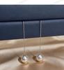S925 Sterling Silver Pearl Dangle Earrings - Fashionable Temperament Studs