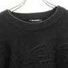Desigual Langarm 3D-Strick M schwarzer Pullover Herren Gebraucht