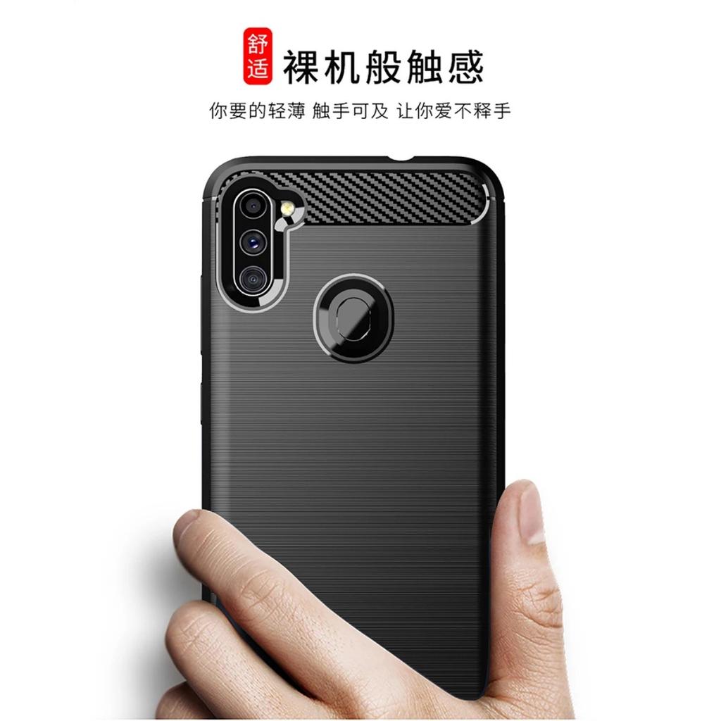 For Samsung Galaxy M11 Case Rubber Bumper Silicone Carbon Fiber Cover For Samsung M11 M21 M31 Phone Case For Samsung M11 Case