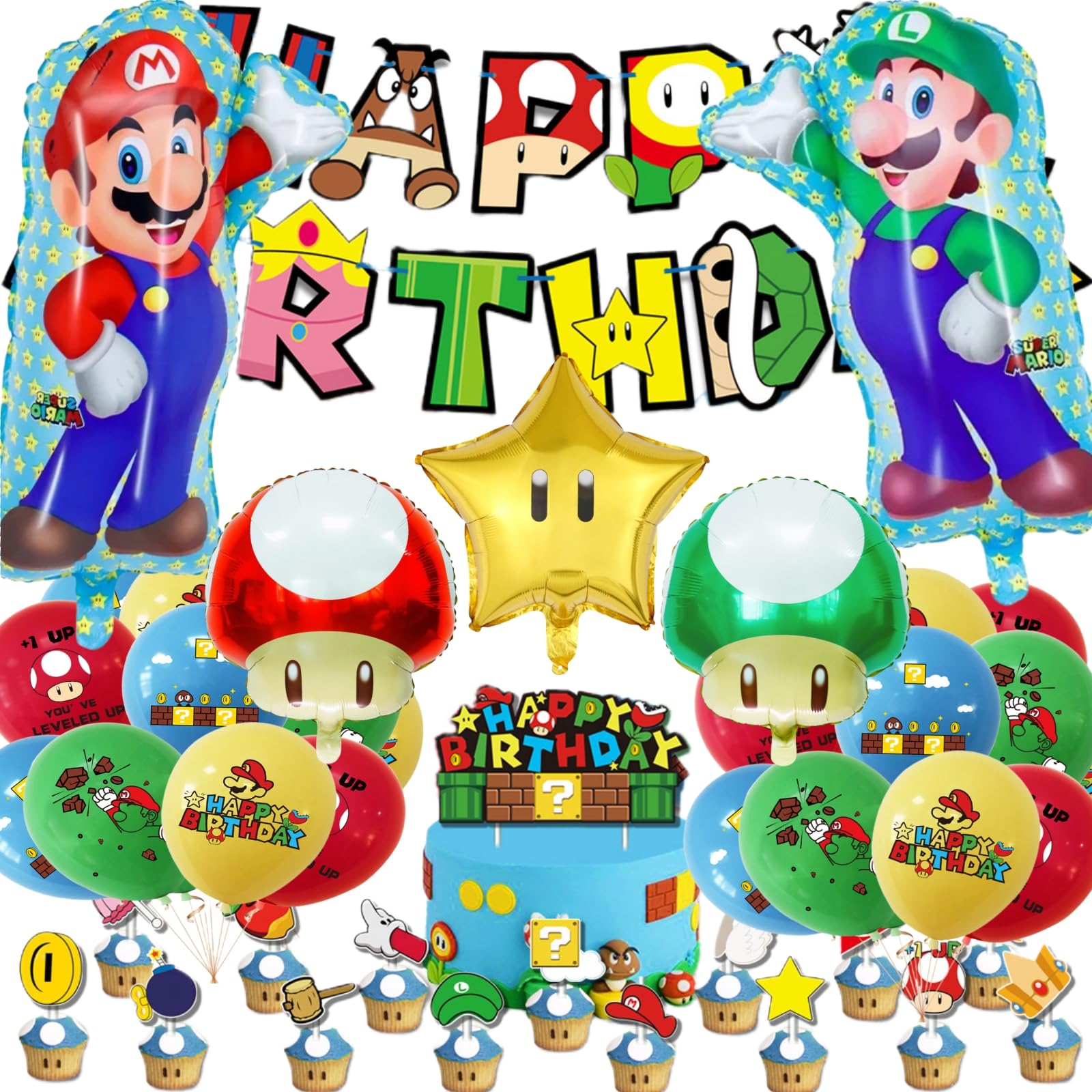 

Birthday Decoration Balloon Happy Birthday Character Party Balloon Decorations Set, (SET-2) [Product Code]