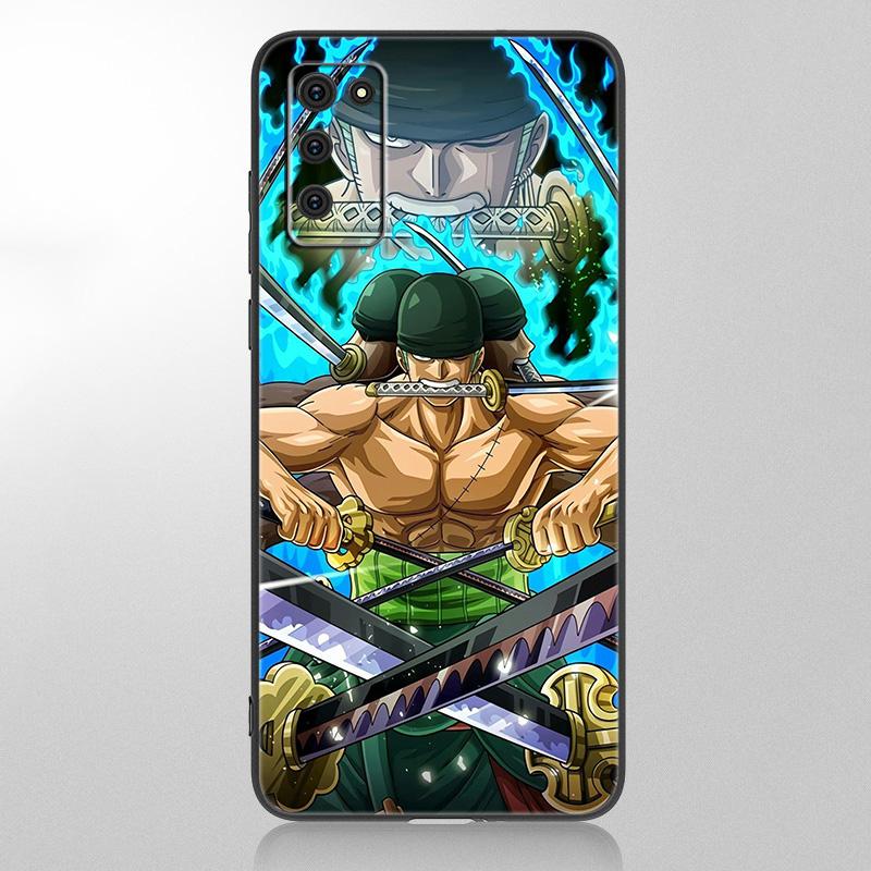 Anime Roronoa Zoro Case For Samsung Galaxy A12 A02S A22 A32 A52 A72 A71 A51 A41 A31 A21 A11 A50 A70 A10S A20S Black Soft Cover
