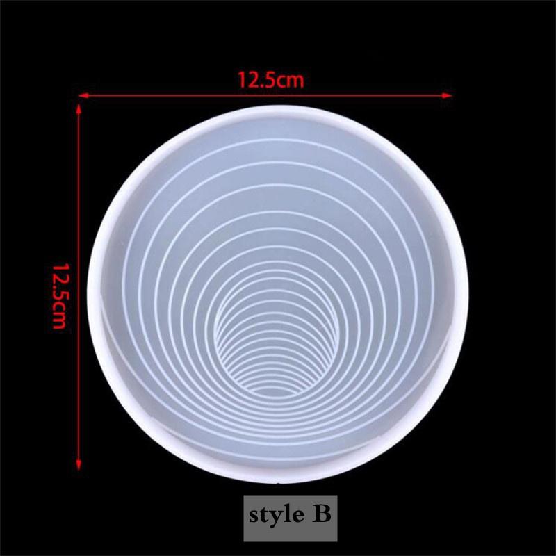 Sottobicchiere 3D Creativo Fai da Te Rotondo Geometrico a Spirale Stampo in Silicone Nuovo Cemento Resina Resina Epossidica Stampi 2023
