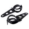 Headlight Housing  7" Black Aluminum Motorcycle Headlight Cover Housing  Mount Brackets Fork Ear  Headlamp Holder Kit  Universal