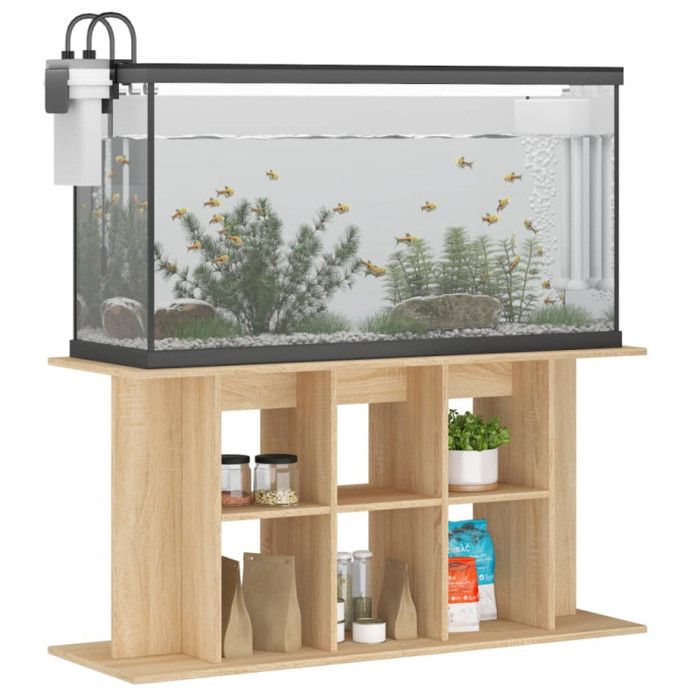 VidaXL Aquarium Stand Sonoma Oak 120x40x60cm Engineered Wood 833594