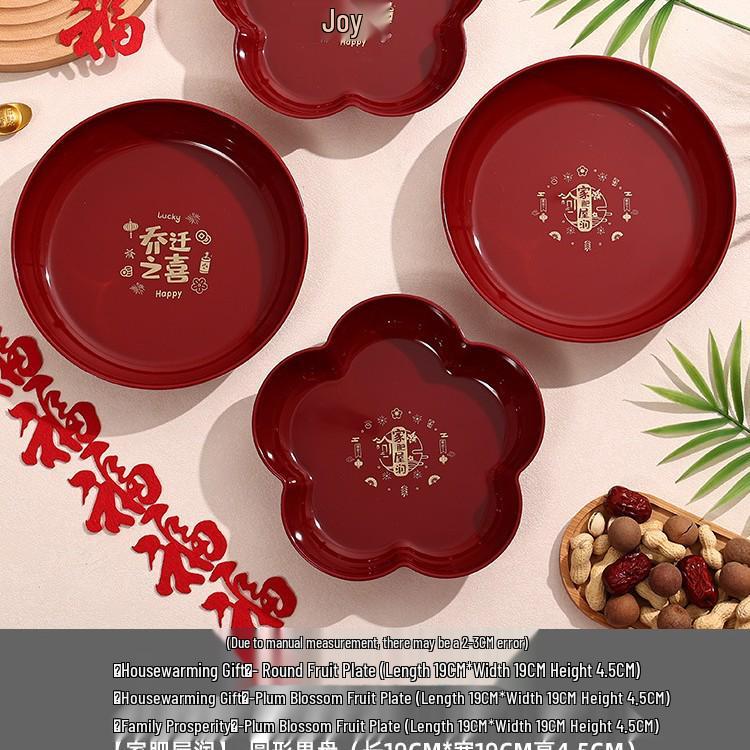 Housewarming Joy: New Home Fruit Plate Ornament for Moving-In Celebrations