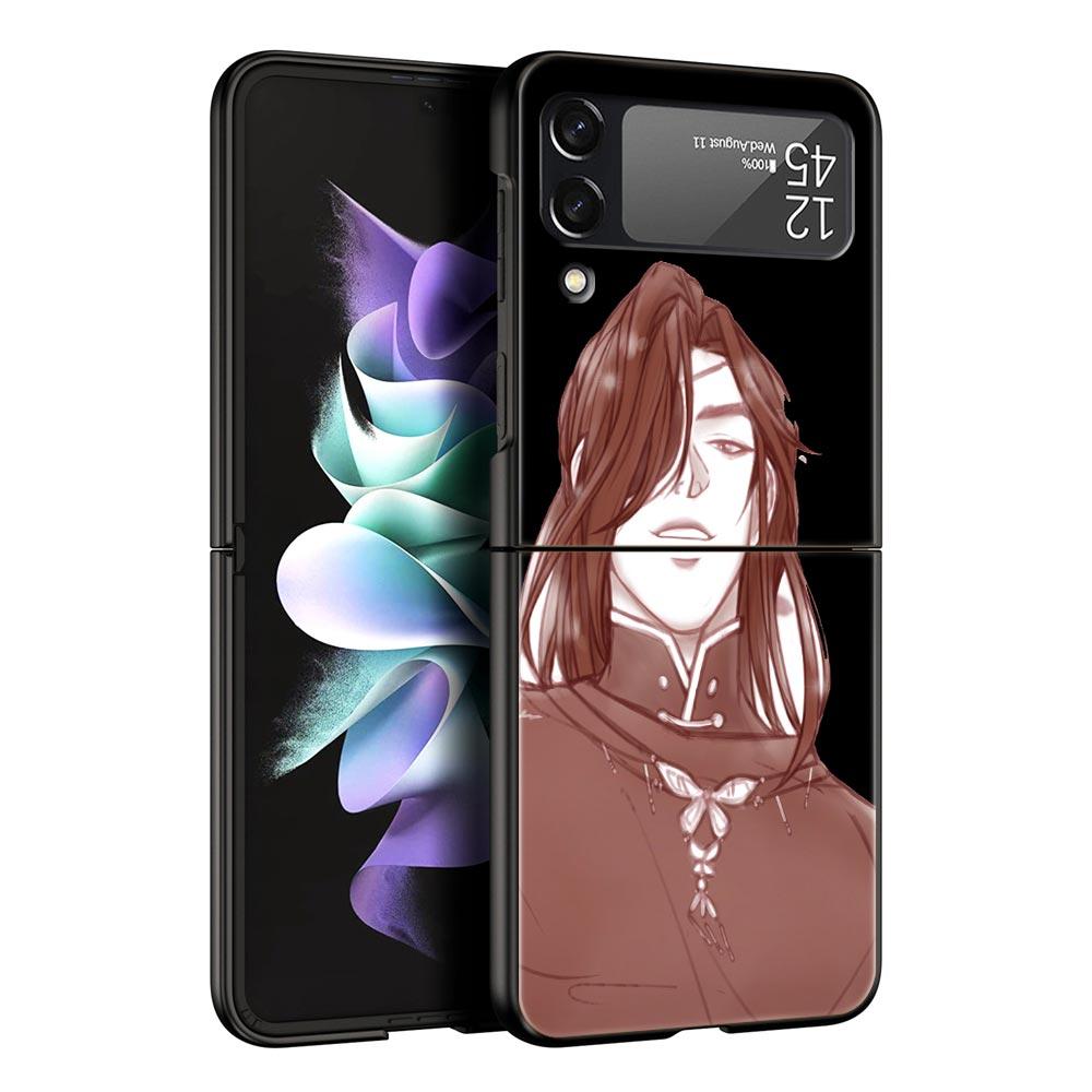Heaven Officials Blessing TGCF Phone Case for Samsung Galaxy Z Flip 3 4 5 Black Folding Mobile Shell Hard Coque Protect Cover