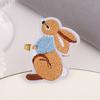 6pcs Easter Personalized Embroidery Rabbit Napkin Ring Hotel Tableware Table Setting Party Festival Decoration Napkin Buckle