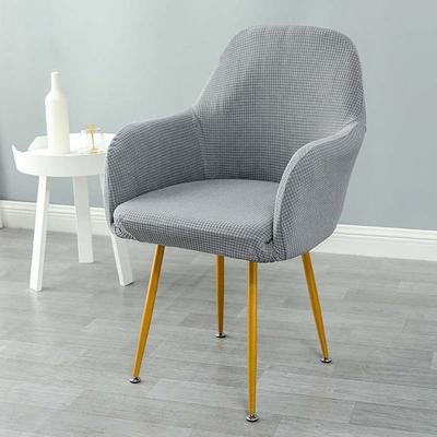 Elastic Curved Chair Cover All-wrap Flannel Solid Color Seat Protection Dust Proof Irregular Wear for Chairs Family Dinner