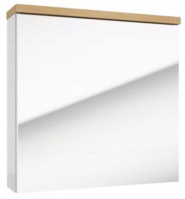 Ronda White Gloss Wall-hung Bathroom Mirror Cabinet 60x60 Cm