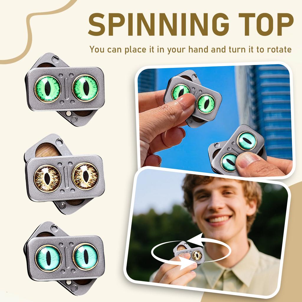 Owl Gyro Push Alloy Compact Portable EDC Fingertip Push Slider Decompression Toy