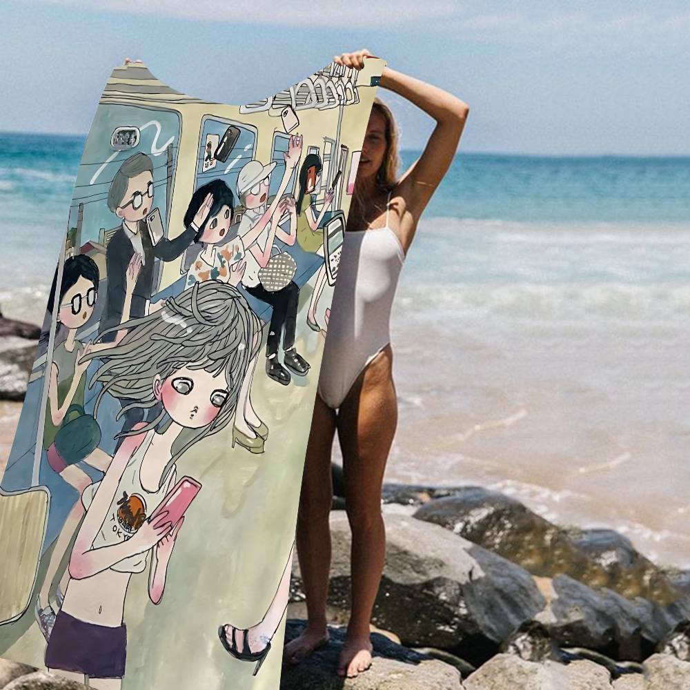 A-Aya Takano Microfiber Beach Towel Absorbent Quick dry Soft Yoga Swimming Resort Mountain Climbing Towel