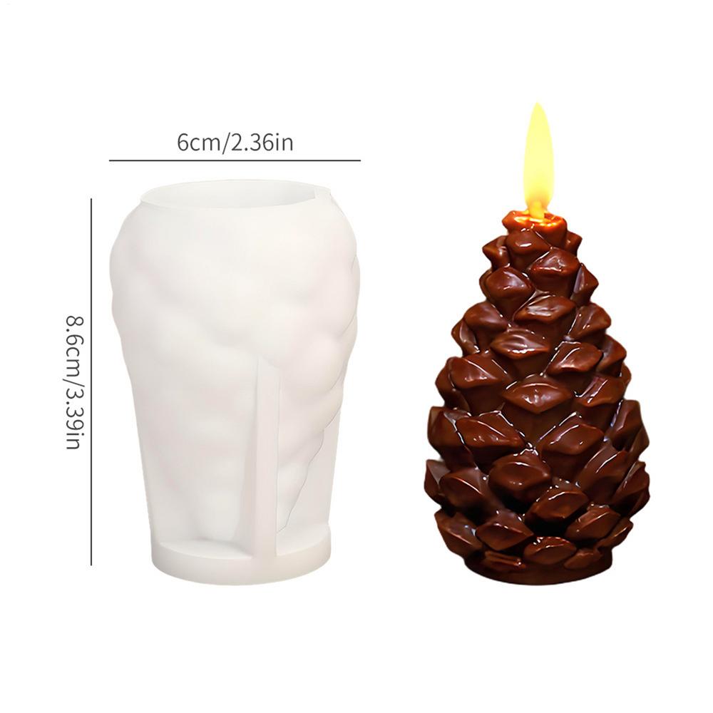 Candle Molds Silicone Pine Cone Reusable Craft Supplies Christmas Decor Silicone Candle Molds for Wax Resin Casting Plaster