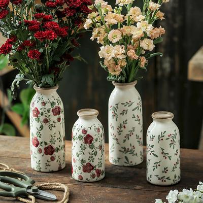 Vase SimpleStyle Keramik Unterglasur Desktop Dekoration Wohnzimmer Blumenarrangement KreativRetro Hochwertig Künstlerisch Pastoral
