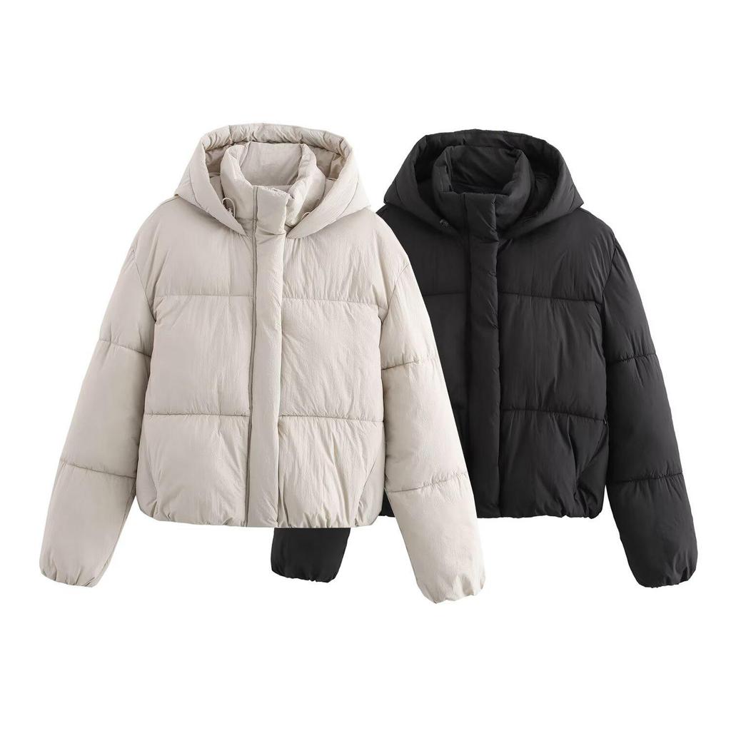 2024 European & American Women’s Hooded Cotton-Padded Jacket - Autumn/Winter Street Fashion Style