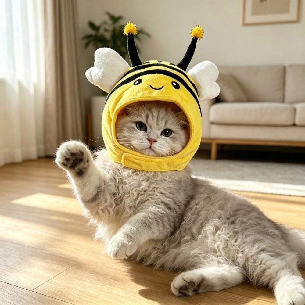 Adjustable Cute Whale Pet Hood Soft Plush Kitten Cosplay Headgear Photo Props
