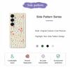 For Samsung Galaxy S25 Case Flowers and Grass Pattern Printing Straight Edge TPU Phone Back Cover