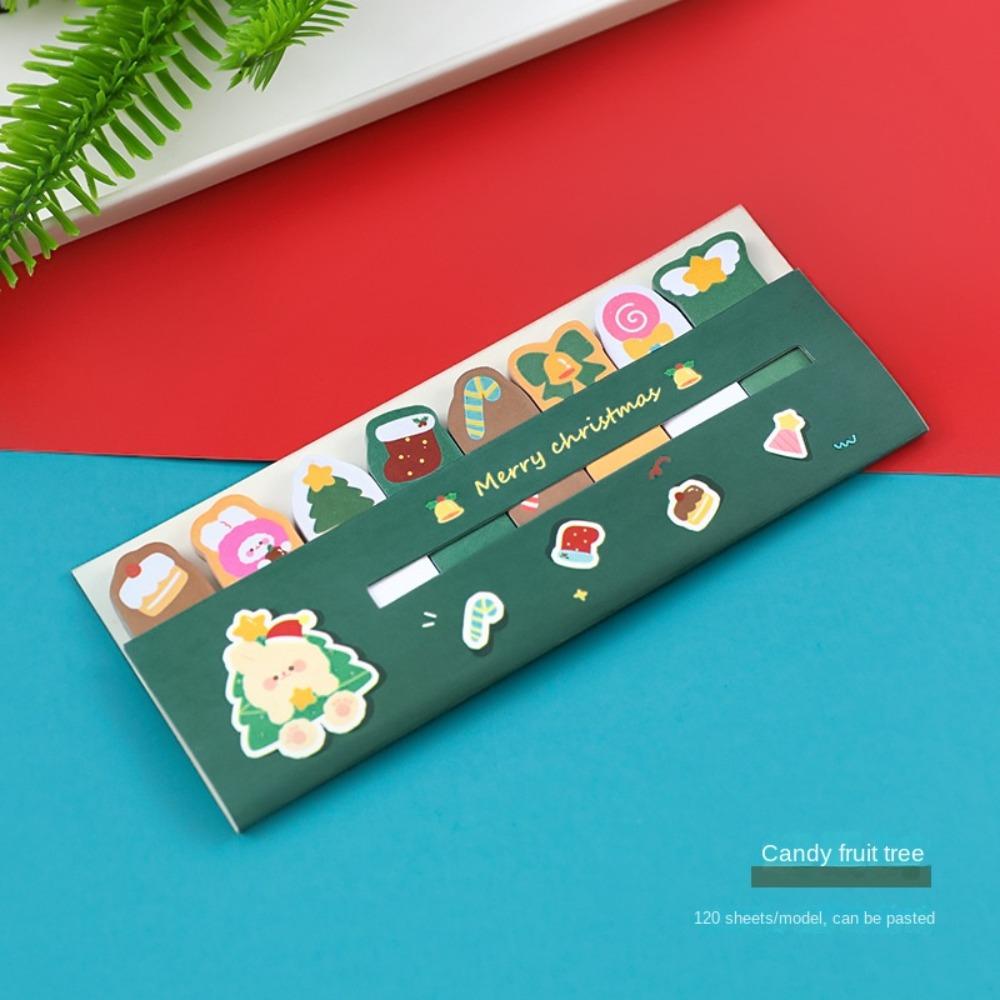 120 Sheets Christmas Sticky Notes Cartoon Label Note Study Supplies Christmas Memo Pad  Xmas