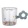 Shangqi Double-Layer Flower Glass Cup