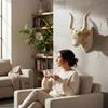 Handicrafted Wooden Bull Head Wall Decor | Indian Nandi Wall Hanging | Home Style Home Decor | Ethnic Wooden Wall Art | Unique Gift Decor