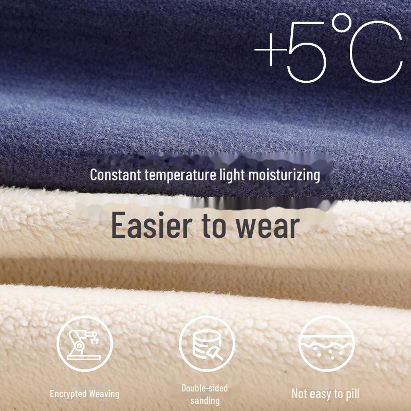 Men's Thick Fleece Lambskin Sleeveless Vest - Large Size Winter Bottoming Shirt