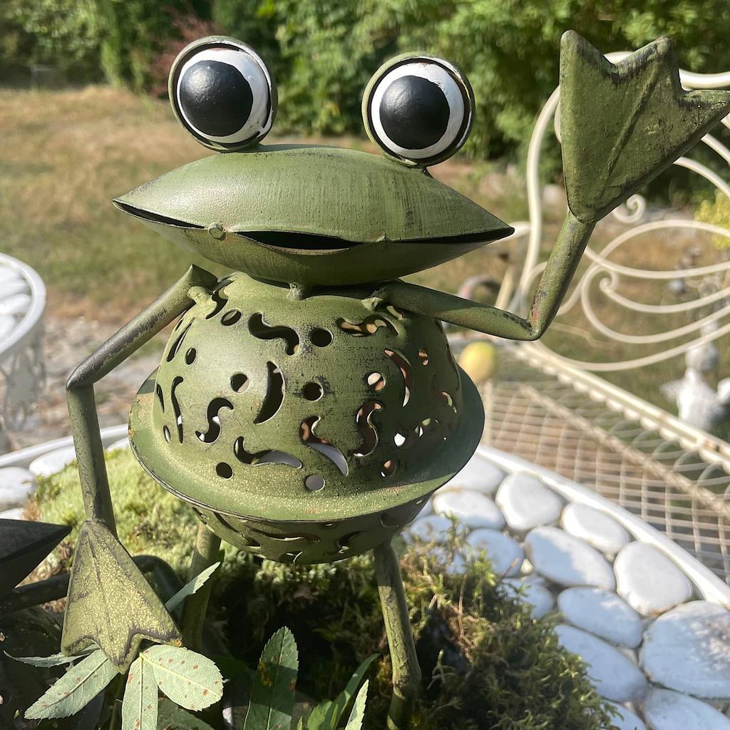Unique metal frog garden decoration