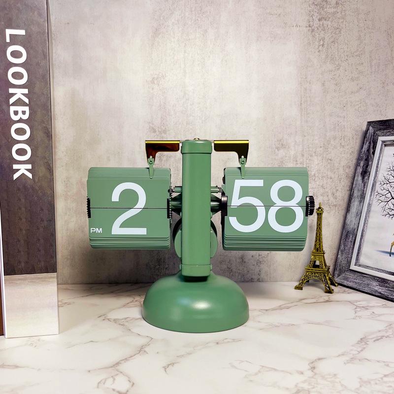 European Retro Flip Clock: Simple Desktop & Wall Design