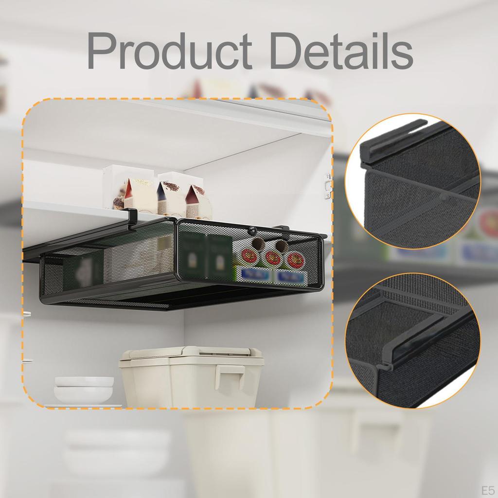 Hanging Basket for Pulling Out, Storage Solution Underwear, Wire Container Under The Shelf