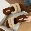 Fur High Heels Women Slippers Leopard Elegant Shoes Heeled Sandals  Autumn Luxury  Slides Party Pumps Snow Mujer Botas