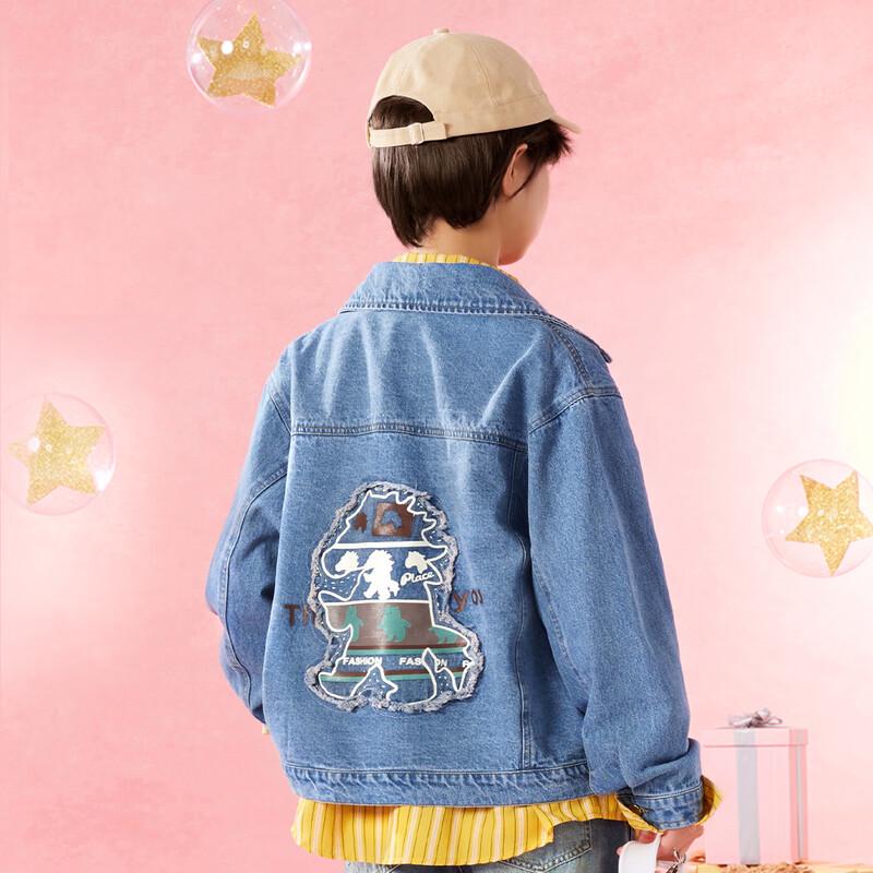 Boys Year of the Horse Print Denim Jacket 150cm синий