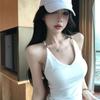 Korean Spicy Girl Sleeveless Halter Camisole Vest - Women's Slim Fit Summer Top with Beautiful Back Design