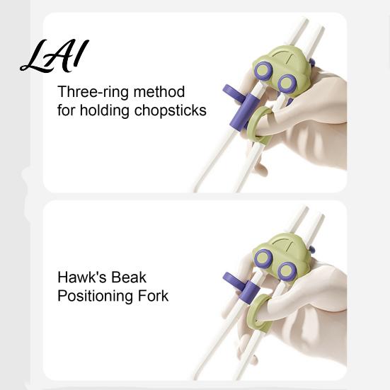 Non Slip Food Pick Up Chopsticks Training for Toddlers Non-Slip Tips Heat Resistant Learning Chopsticks Toddlers Correcting Holding Position