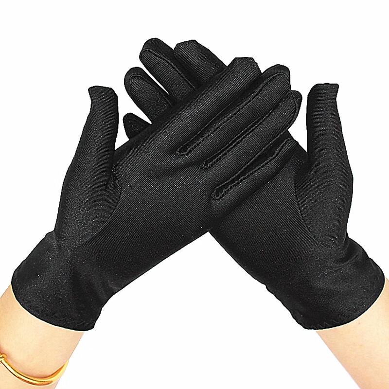 MOLUONA Damskie Cienkie Rękawiczki z Lycry w Kolorze Białym, Wysokoelastyczne