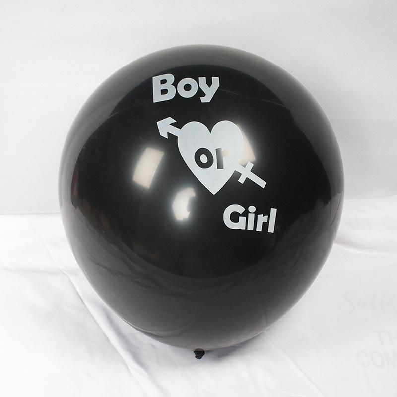 

1PC 36-inch Baby Gender Revealing Balloon Thickened Latex Black Balloons Boy Or Girl Party Decoration Balloon 36inch 1pc