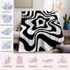 Coperta in Flanella con Vortice Bianco e Nero Calda Morbida Halloween Natale Divano Calda Accogliente Decorativa Decorazione Regalo per Tutte le Stagioni