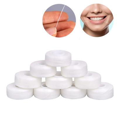 5Rolls Dental Flosser Built-In Spool Wax Mint Flavored Nylon Thread Polyester Thread Multiple Materials Replacement Flat Wire