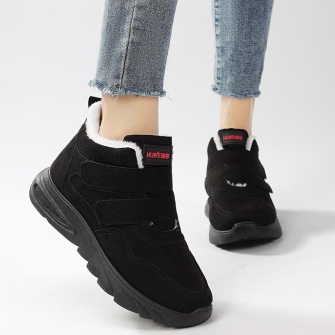 Winter Women Vulcanized Shoes  Lace Up  Snow Boots Casual All Match Wedge Sneakers