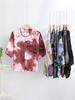 Summer Cotton & Rayon Slimming Outfit: Short-Sleeve Top & Floral Straight-Leg Pants for Middle-Aged and Elderly Women