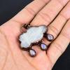 Rainbow Moonstone Pendant Gemstone Jewelry, Copper Electroformed Pendant, Handmade Beautiful Jewelry Pendant