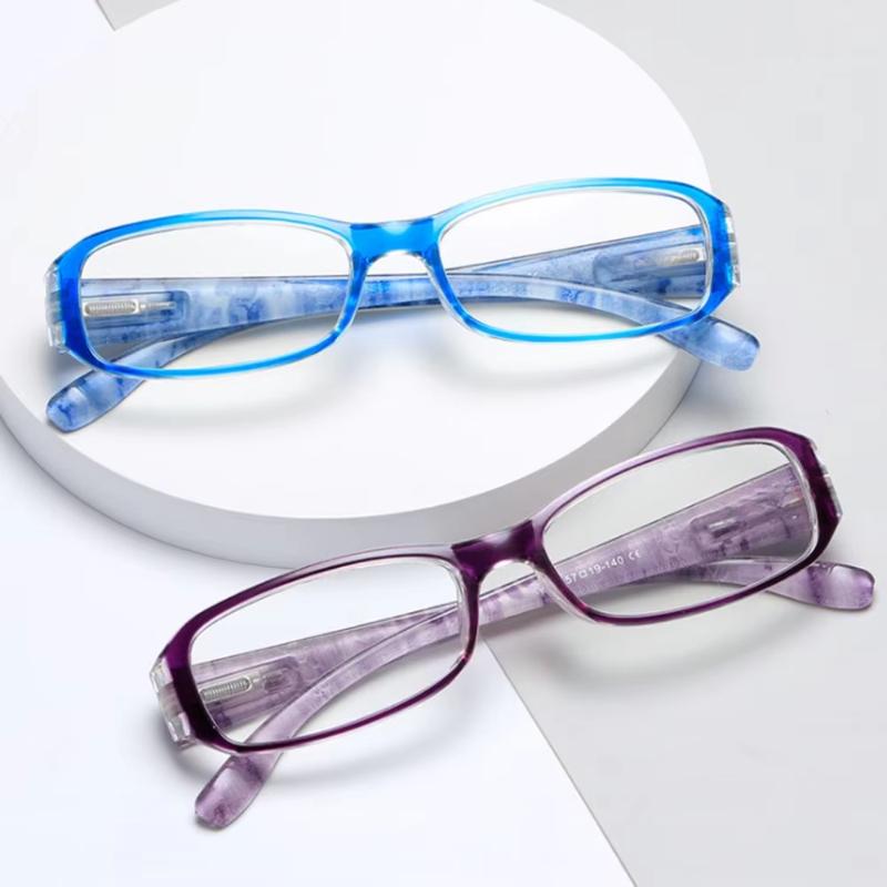 Women Men Reading Glasses Fashion Print Elderly Hyperopia Eyeglass Resin Anti Blue Light Prescription Eyewear