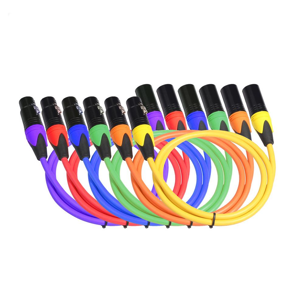 Professional XLR Male to Female Balanced Audio Cable for Studio and Live Broadcast, Customizable Colors