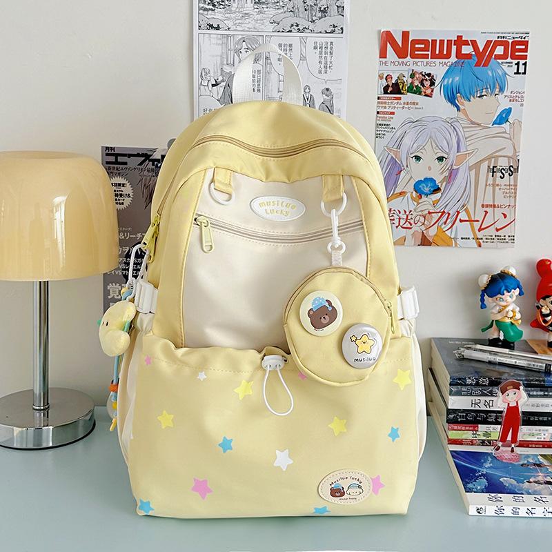 The New Schoolbag Is High-value, Fresh and Sweet, Candy-colored Backpack, Light and Large-capacity Mental Illness for Junior High School Students