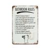 HD Tin Sign Funny Bathroom Humor Vintage Metal Wall Art Retro Toilet Decor Set