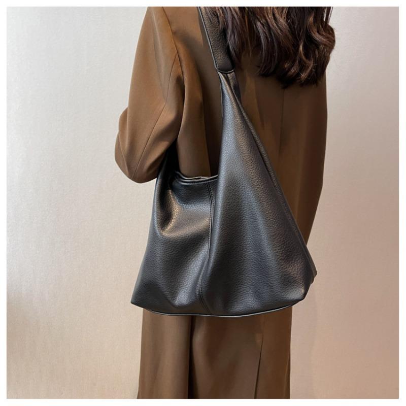 Große Tasche für Damen im Jahr 2023, neue Unterarm-Umhängetasche aus weichem Leder, Mutter-Eimer, Pendler-Einkaufstasche für Damen
