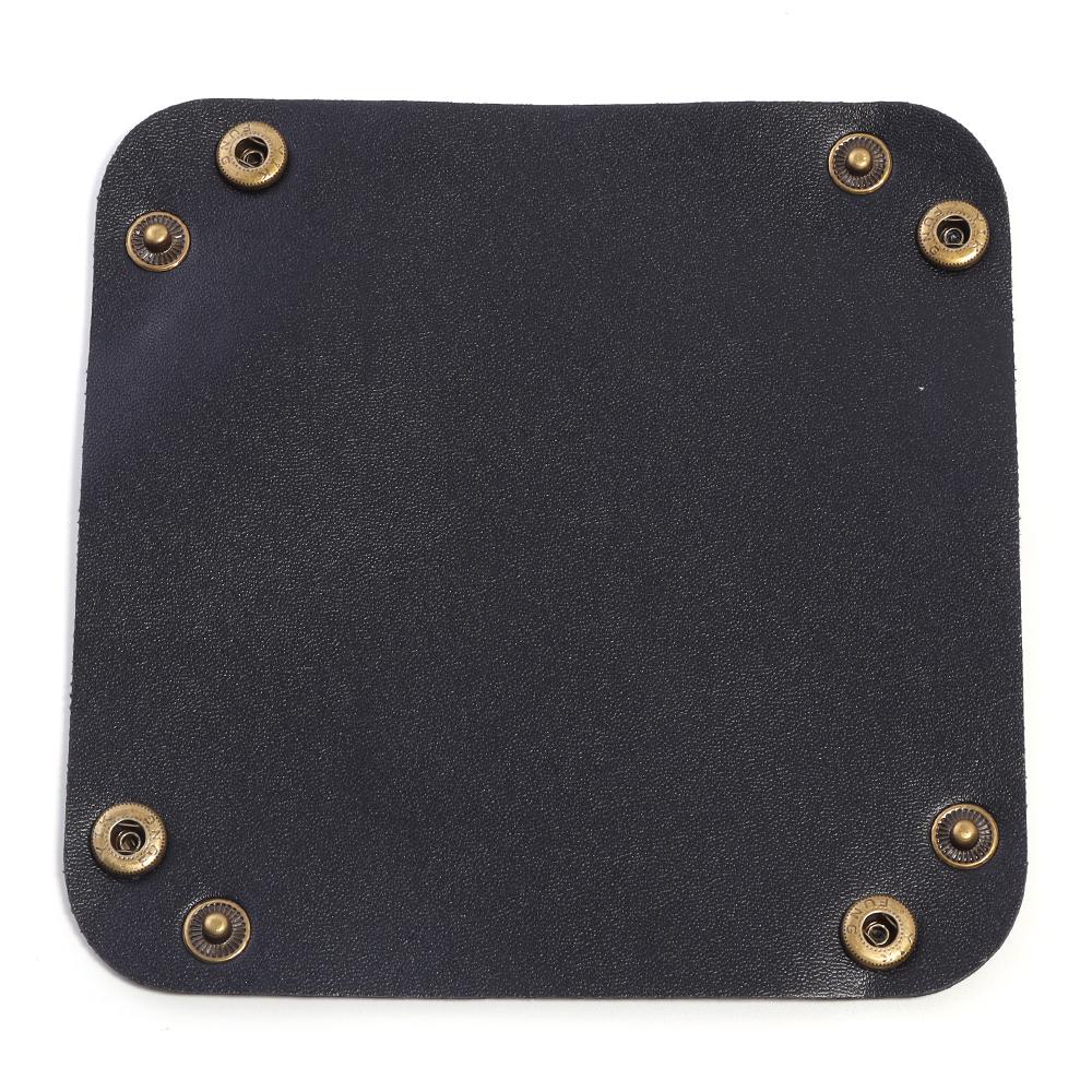 

1Pc PU Leather Storage Box Colorful Foldable Desktop Tray Table Folding Storage Case Organizer For Jewelry Phone Key Wallet Coin чёрный