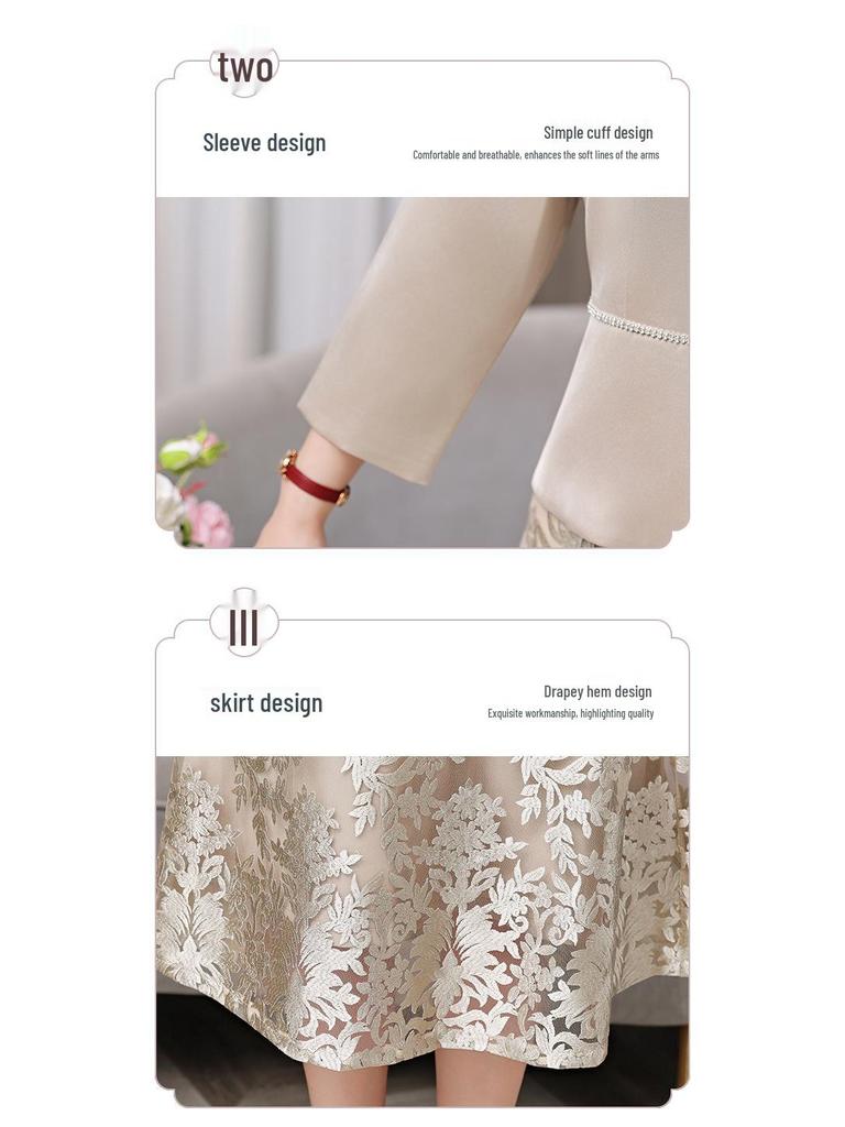 YQWL5656 Autumn/Winter 2025 Slimming Mother-in-Law Wedding Toast Dress - Elegant and Youthful Style