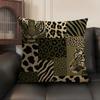 Leopard Tiger Giraffe Zebra Cushion Cover Linen Organic Fabric DoubleSided Printing Sofa Breathable Home Decor Gift Pillow Case