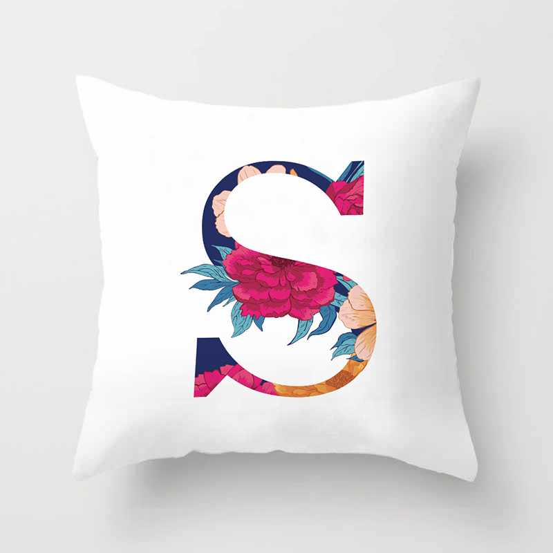 letter throw pillows