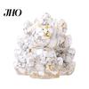 Desktop Fox Figurine Natural Stone Nine-tailed Foxes Positive Healing Energy Hand-carved Colorful Faux Ornament Crystal Sitting Animal Statue