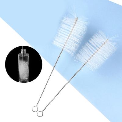 Packung mit 5 Nylon-Flaschenreinigungsbürsten mit Edelstahlgriff, geeignet für enge Flaschenhälse, Küchen- und Bürogebrauch