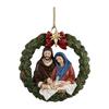 Nativity Christmas Tree Pendant Jesus Christ Hanging Ornaments New Year Acrylic Indoor Nativity Scene Decor for House Ornament